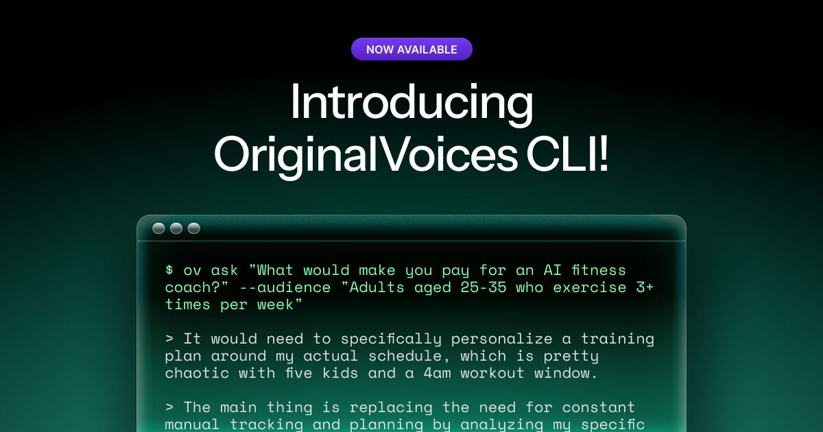 Cover image for Introducing the OriginalVoices CLI